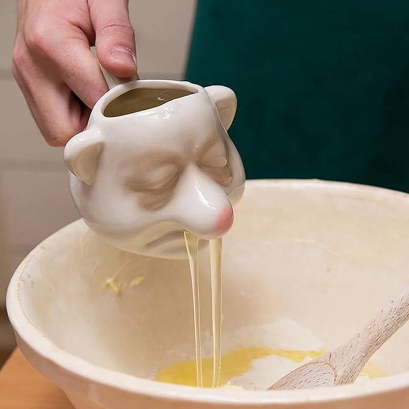 Buerjia Bogey Man Egg Separator, Nose, Ceramic Egg Yolk Separator,