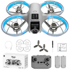 Drone with HD Camera for Beginner, 360° Rolling One-Key Takeoff/Landing, Headless Mode I1 Max with 2 Batteries Remote Control Drone Portable Mini Aircraft RC Quadcopter Gift for Adults