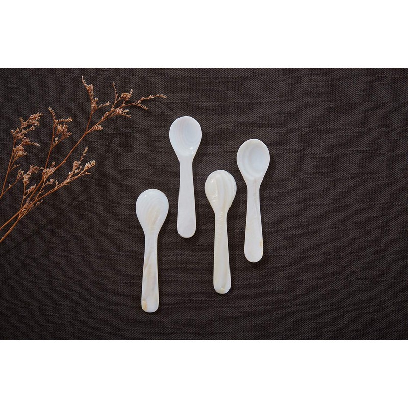 DUEBEL Set of 10 White Mother of Pearl MOP Caviar