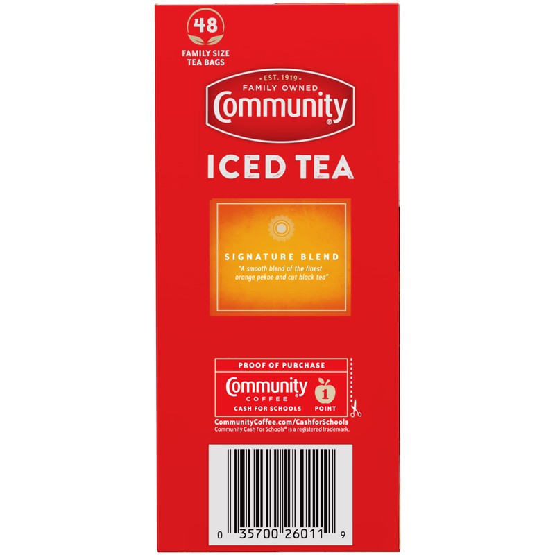 Community Coffee Signature Iced Tea, 576 Family Size Tea Bags,