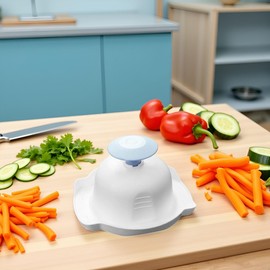 1Pc Blue Food Safety Holder for Mandolin Slicer,Finger Anti-Cut Protectors for Vegetable Grater, Peelers and Slicers,Food Slicer Cutter Finger Guard for Mandoline Slicer Grater Kitchen Utensils