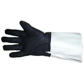 Fencing Washable Glove with Black Palm and Sabre Printed on Back of Hand (X-Large, Right)