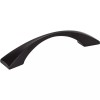 Elements Matte Black Contemporary Square Kitchen Cabinet Pull Vanity Closet