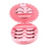 2Pcs Empty Plastic Bow Eyelashes Case Round Lash Storage Boxes