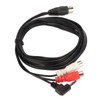 DIN 5Pin Male to 2 RCA Female and 3.5mm Cable