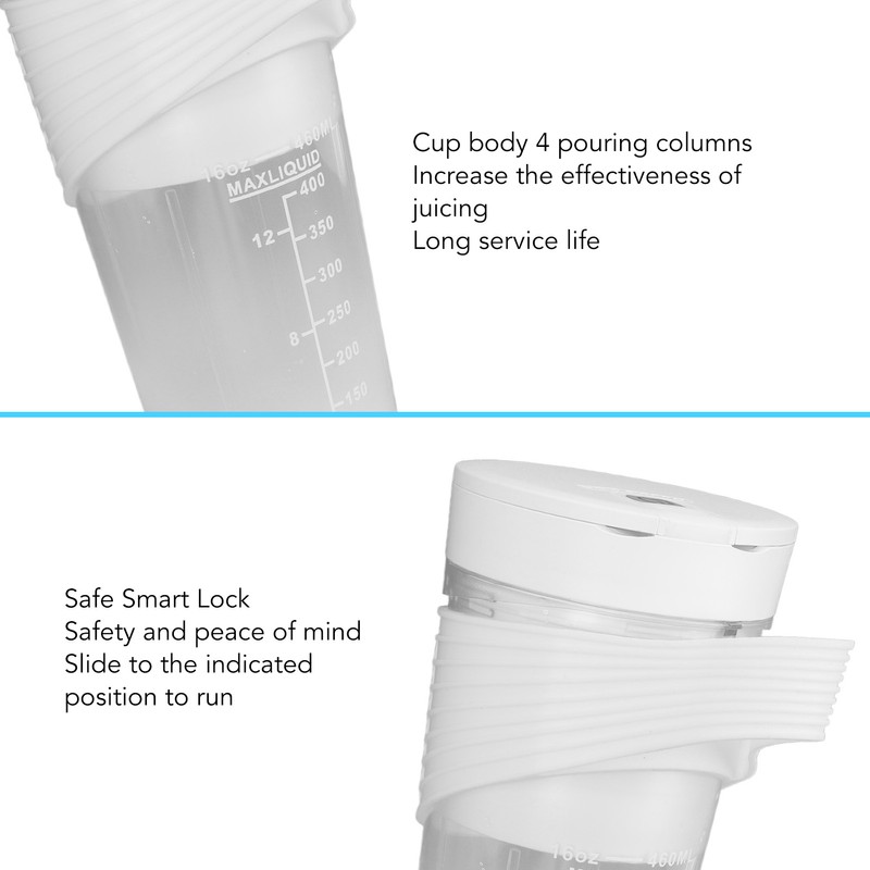 Portable Blender Waterproof USB Rechargeable Electric Fruit Mixer Shake Blender