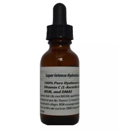 JJ Labs Skin Solutions Super Intensive Anti-Aging Serum-Pure HA,Vitamin C(L-Ascorbic Acid),MSM,and DMAE