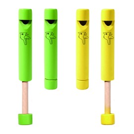 EUYKQNOI 2 Stück flöte kinder kinderflöte Musik Holzflöte,kinder musikinstrumente,Hölzerne Fipple Piccolo,Bunte Flöte aus Holz Pädagogische Holzflöte Instrument Kinder Spielzeug,Musikinstrument zur mu