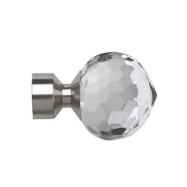 Speedy Poles Apart 28mm Bella Curtain Pole Finials, Satin Silver, 2 Pack