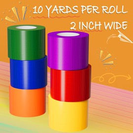 SWRT 6-Pack Rainbow Colored Duct Tape 10 Yards x 2 Inch Heavy Duty, Waterproof Color Duct Tape Tear by Hand, Strong Adhesion No Residue for DIY, Packing, Marking and Arts & Crafts