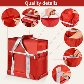 Stand Mixer Cover Compatible with KitchenAid Stand Mixer 4.5-5 Quart, Portable Travel Storage Case Bag with Multiple Pockets and Handle for Kitchen Aid Mixer Accessories (Box Only) - Red