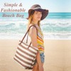 Large Straw Bag Beach Tote Bag With Zipper Beach Handbag