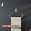 JQK Towel Ring Champagne Bronze, Stainless Steel Half Ring Towel