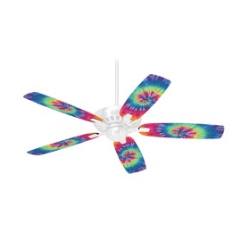 Tie Dye Swirl 104 - Ceiling Fan Skin Kit fits most 42 inch fans (FAN and BLADES SOLD SEPARATELY)