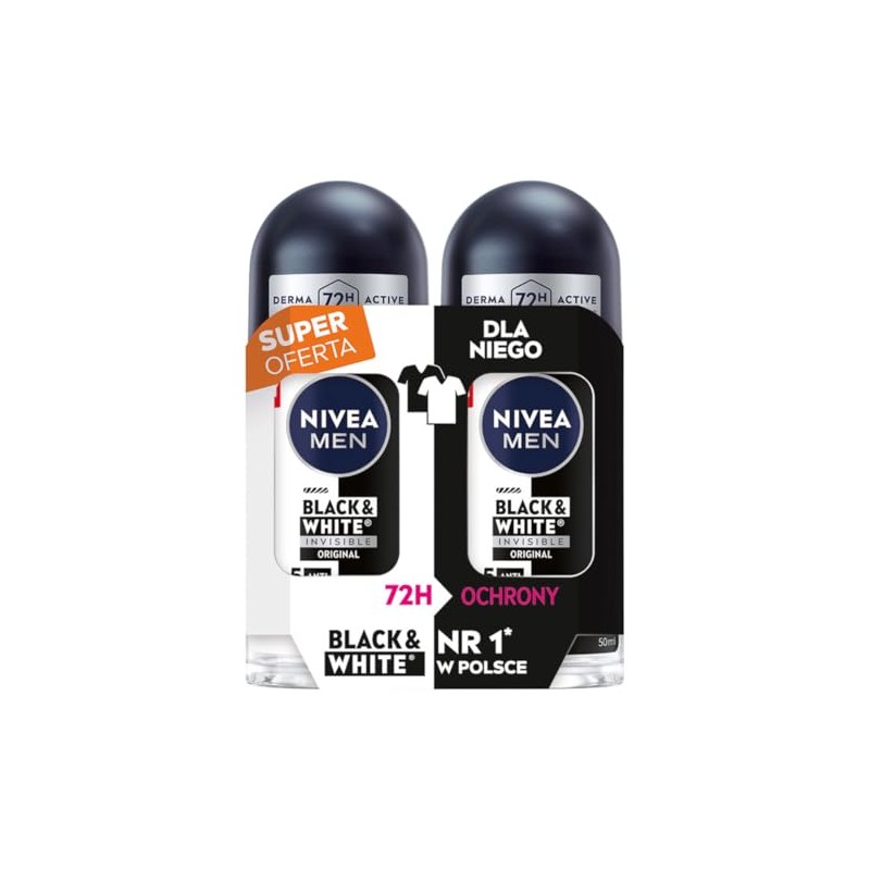 NIVEA MEN Black & White Invisible Original Antiperspirant in Ball,
