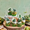 40PCS Edible Tropical Palm Leaves Cupcake Toppers Glutinous Rice Paper