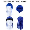 10 Pieces Kids Satin Silk Durag with Wave Caps Set
