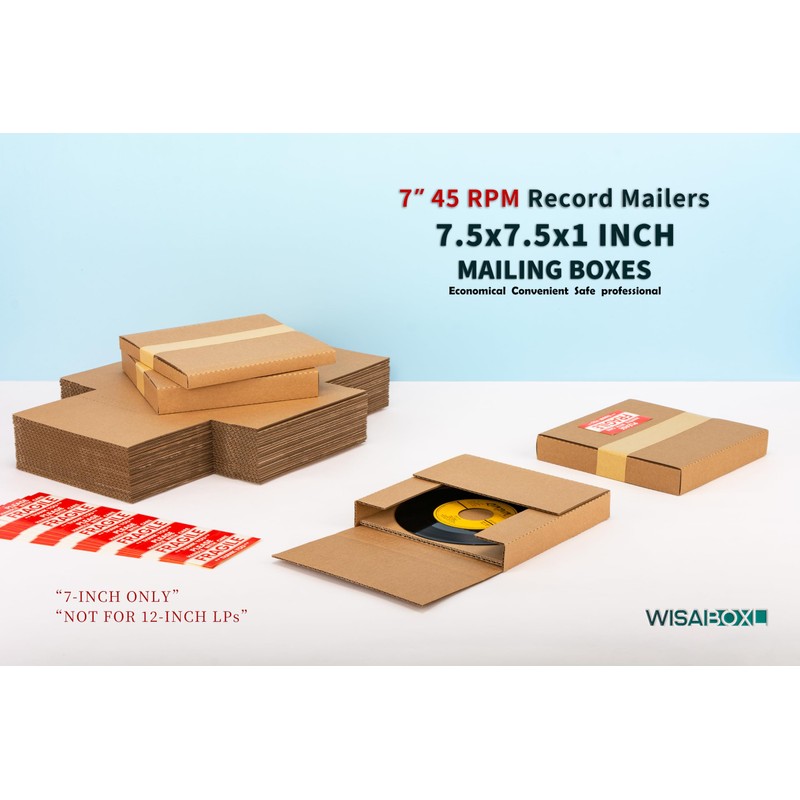 Wisaiboxl 7 Inch 45 RPM Record Mailers (NOT for 12"