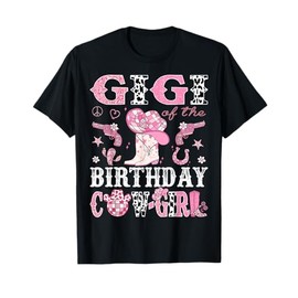 Gigi Of The Birthday Cow-Girl Pink Disco Rodeo Western T-Shirt