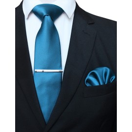 Jemigins Men's Necktie, Washable, Pin and Handkerchief Included, Business, High Quality Material, Job Hunting, After-parties, Weddings, Parties, Entrance Ceremonies, Father's Day, Present, Ceremonial