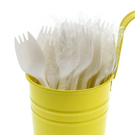 AmerCareRoyal Individually Wrapped Sporks Disposable - Bulk Plastic Sporks for Events, Parties, and Catering - Convenient and Hygienic Disposable Sporks for Easy Cleanup, Case of 1000