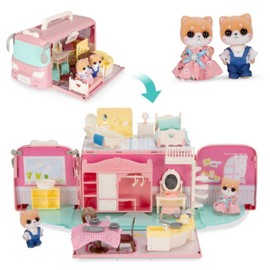 Bcp Portable Play Camper For Calico Critters With 43 Accessories & 2 Dolls