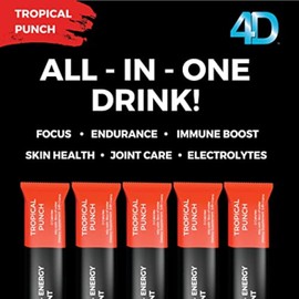 4D Clean Energy Drink Mix + Electrolytes + Immune Support + MultiVitamins +