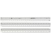 ALVIN Engineering Triangular Scale Ruler White with Black Graduations 12"