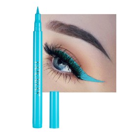 DekRion Liquid Eyeliner, Sky Blue Eyeliner Liquid, Long-lasting Colored Eyeliners, White Black Red Brown Green Purple Waterproof High-pigmented Colorful Eyeliners for Eye Makeup,1PC Sky Blue