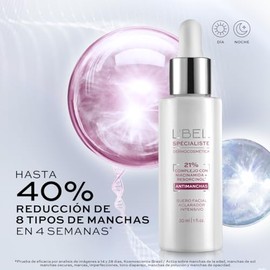 L'BEL - Specialiste Sérum Facial Antimanchas 30 ml, Suero Facial Aclarador Intensivo, 21% Complejo con Niacinamida y Resorcinol, Tono Uniforme y Reduc