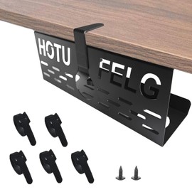 Under-Desk Cable Management Tray, 13.7 inch/35 cm Cable Manager, Desktop Power Cord Concealment for Office and Computer Desktop Power Cord Management(1 Piece Set)