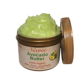 Raw Organic Avocado Butter,100% Organic & Pure, Natural & Unrefined. Skin Moisturizer For Face, Body & Hair. Softens Dry & Tough Skin. Moisturizer For all type of Skin