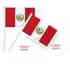 10 PCS Peru Handheld Small Flag, Peruvians Hand held Mini