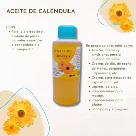 Aceite de Caléndula 100% Puro 125ml B Nature | Cuidado Natural para la Piel, Cicatrización y Hidratación, Ideal para Piel Sensible