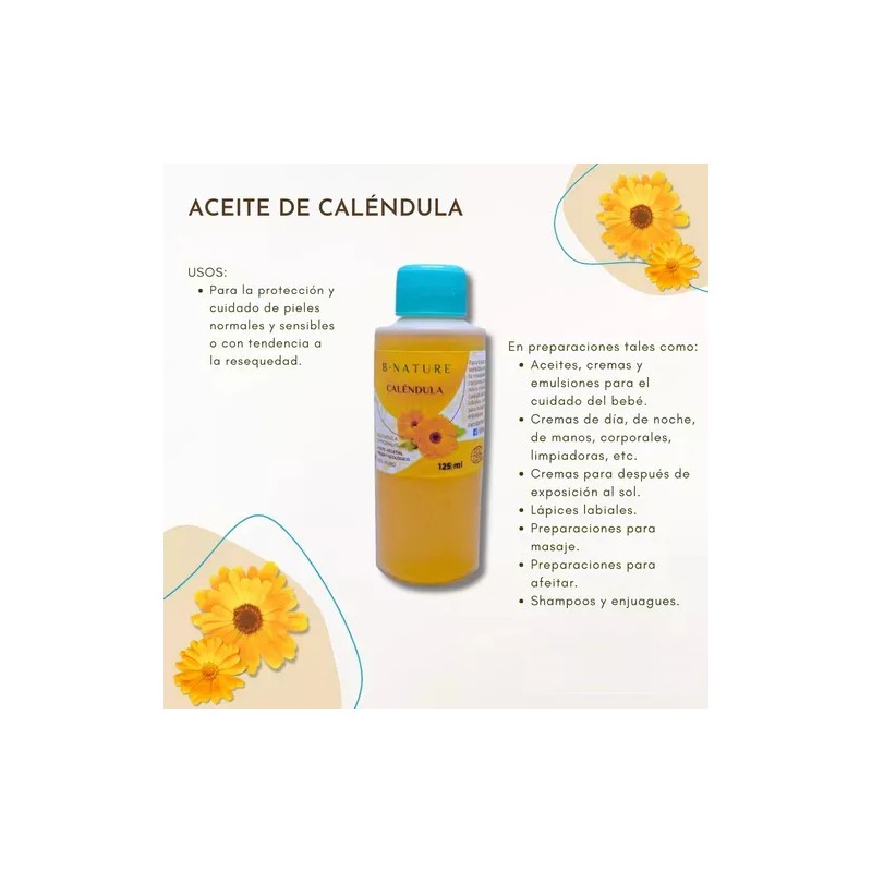 Aceite de Caléndula 100% Puro 125ml B Nature | Cuidado