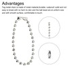 QUARKZMAN Ball Bead Chain Beaded Necklace Chains 4 Inch Adjustable