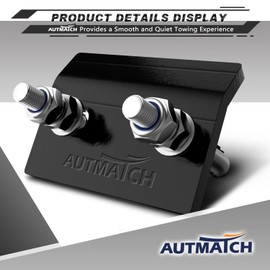 AUTMATCH AUTMATCH Hitch Tightener Anti-Rattle Clamp, Heavy Duty Hitch Stabilizer for 1.25" and 2" Trailer Hitches, Rubber Isolator and Anti-Rust Double Coating Protective, Silver & Black