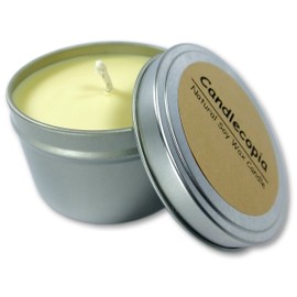 Candlecopia Nag Champa Strongly Scented Hand Poured Vegan Travel Tin Candle, 8 Ounce Tin (Egyptian Amber)