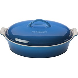 Le Creuset Stoneware Heritage Covered Oval Casserole, 4 qt. (14"), Marseille