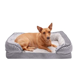 Furhaven Orthopedic, Cooling Gel, and Memory Foam Pet Beds for Small, Medium, and Large Dogs and Cats - Luxe Perfect Comfort Sofa Dog Bed, Performance Linen Sofa Dog Bed, and More