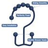 Titanker Shower Curtain Hooks Rings, Rust-Resistant Metal Double Glide Shower