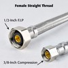 Plumb Pak 16" Lead-Free E-Z Faucet Supply Tube, Stainless Steel