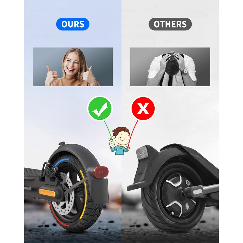 RidTianTek 9.5x2.50 Solid Tire 9.5 inch for NIU KQi3 Pro/KQi3