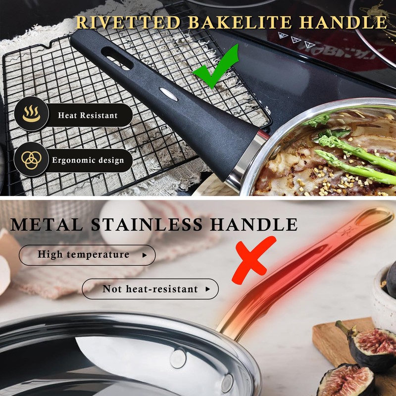 Meythway 𝐔𝐏𝐆𝐑𝐀𝐃𝐄 Stainless Steel Pots and Pans Set Non Toxic,