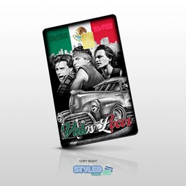 Blood in Blood Out Debit Card Sticker - High Quality Vinyl & UV Ink, Suitable for Personalizing Your Cards - Color: mexican flag small chip