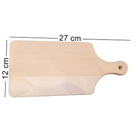 Wooden World - Traditional Beech Wood Cutting Chopping Board (12 x 26.5 cm)