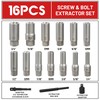UYECOVE 16-Pcs Spiral Deep Bolt Extractor Set, Stripped Bolt Remover