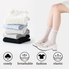 ZANZER (5 Pairs) Ruffle Mesh Crew Socks - Breathable Thin