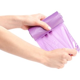 Maui Small Trash Bags, 4 Gallons Lavender Scented Strong Trash Bags. for Office, Bathrooms, Bedroom, Home and Kitchen. Easily fit 4 Gallon Trash can Hard to Break Easy to Open. (240)