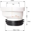 ieron 2cm Offset Toilet Connection Pipe, Plastic Excentric Angled Rigid
